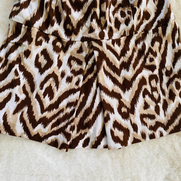 Women's Leopard Print Peplum Sleeveless Top Size XS Excellent Condition - Picture 4 of 10
